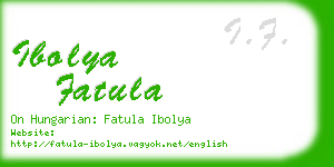 ibolya fatula business card